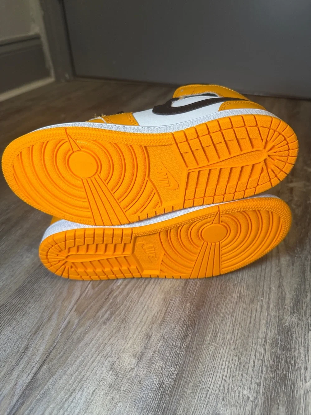 Jordan Mid-Top Sneakers in Yellow, Black & White